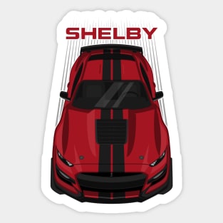 Ford Mustang Shelby GT500 2020-2021 - Rapid Red - Black Stripes Sticker